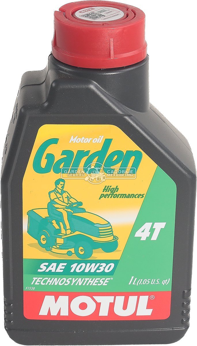 Масло всесезонное 4-тактное Motul Garden 4T 10W30 1 л синтетическое