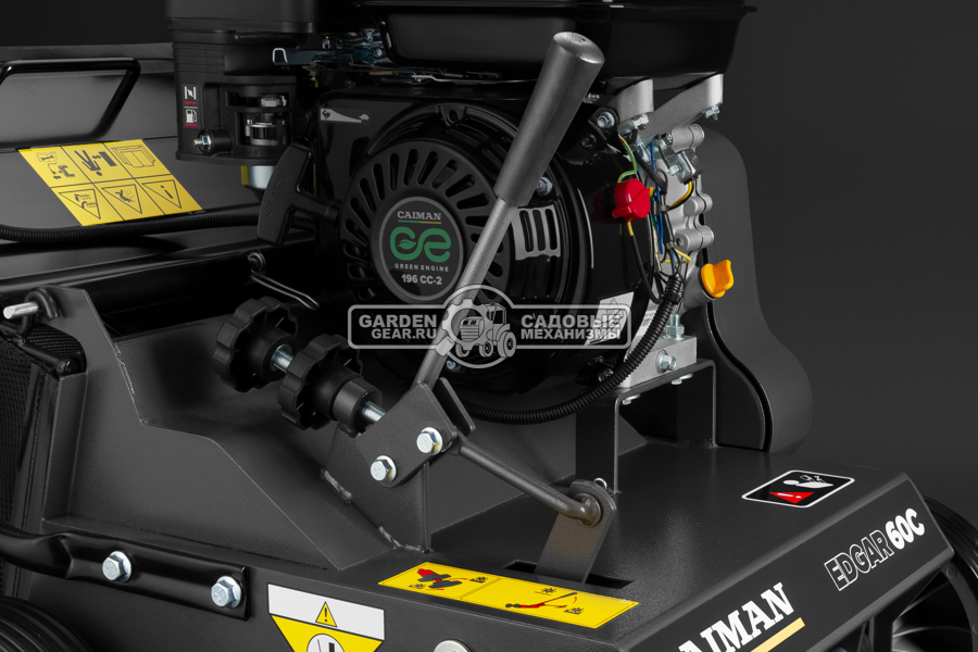 Вертикуттер - аэратор бензиновый Caiman Edgar 60C (RUS, Caiman Engine, 196 куб.см., сталь, 38 см., травосборник 40 л., 46 кг.)