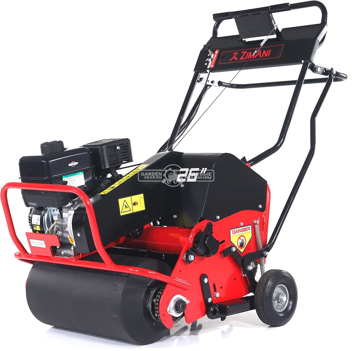 Аэратор бензиновый Zimani Lawn Core 26 (PRC, 66 см, B&S XR 6.5 л.с., сталь, прикаточный валик + пустотелые трубки, 130 кг)