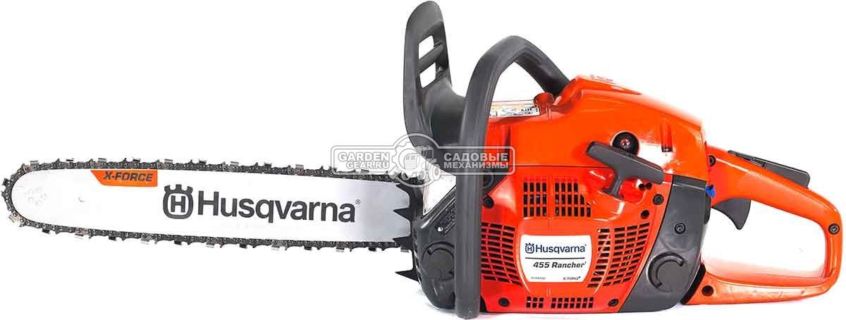 Бензопила Husqvarna 455 18" Rancher (SWE, 55.5 куб.см., 2.6 кВт/3.5 л.с., SmartStart, AutoTune, X-Torq, 0.325-1.5-72E, 5.9 кг)