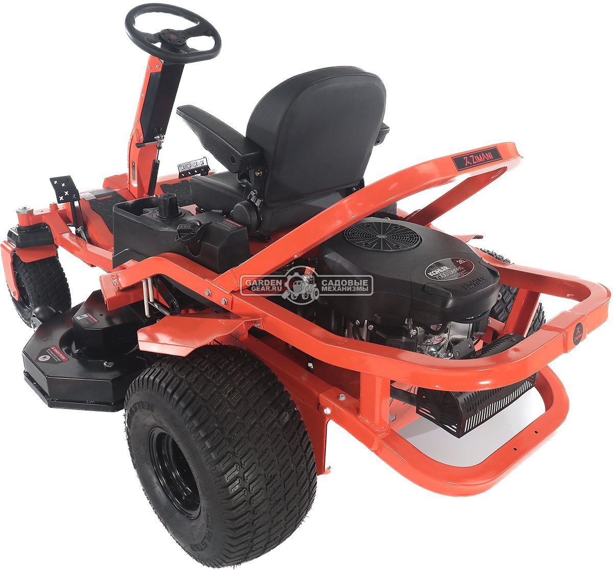 Садовый райдер ZimAni Sierra 54 Pro с нулевым радиусом разворота (PRC, Kohler KT730, V-Twin, 725 куб.см., гидростатика, ширина 137 см., 350 кг)