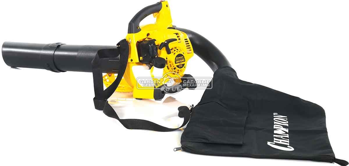 Садовый пылесос/воздуходувка бензиновая Champion GВV326S (PRC, 26 куб.см., 1,0 л.с., 612  м3/ч., 40 л., 4 кг)