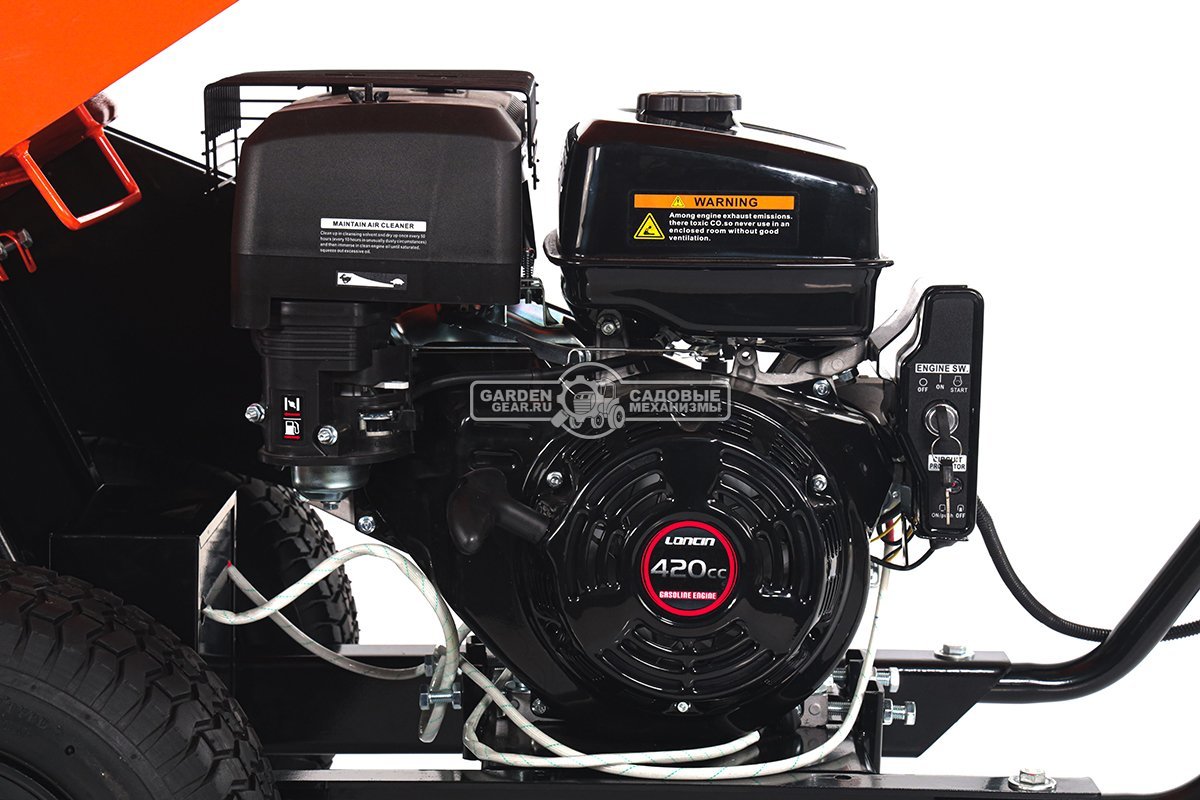 Садовый измельчитель веток бензиновый Yard Fox Pro 110SP (PRC, Loncin, 420 см3, эл/стартер, ветки до 110 мм, 110 кг)