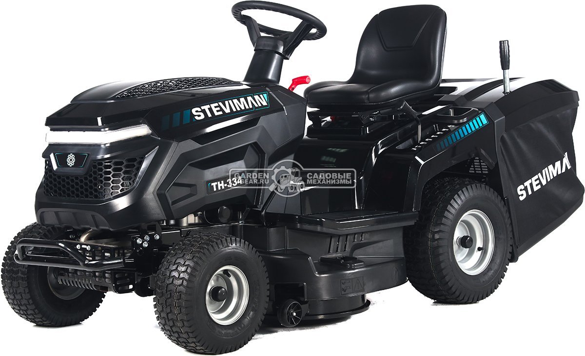 Садовый трактор Steviman TH-334 (PRC, Loncin 432 куб.см., гидростатика, ширина кошения 86 см, травосборник 250 л, 192 кг)