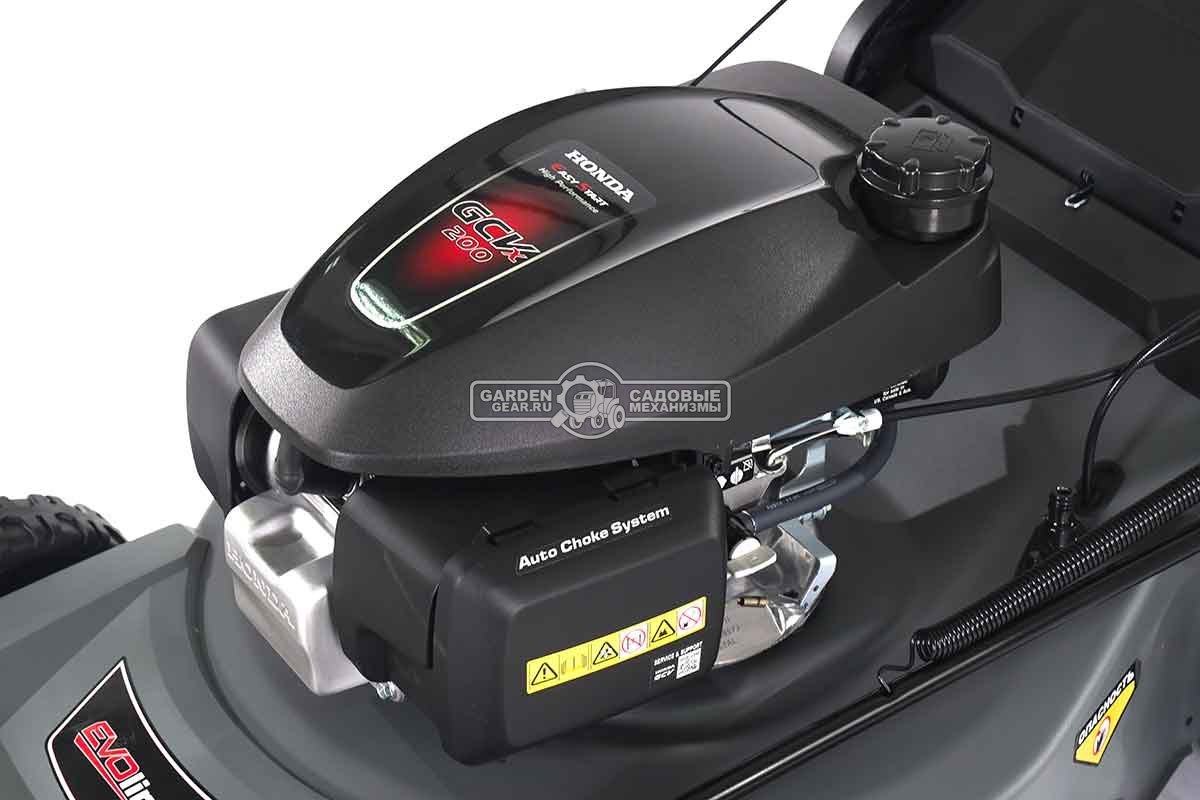 Газонокосилка бензиновая EVOline LMG 53 CSH Commercial (PRC, 53 см, Honda GCV200, 201 см3, 4 в 1, 70 л, сталь, 47 кг)