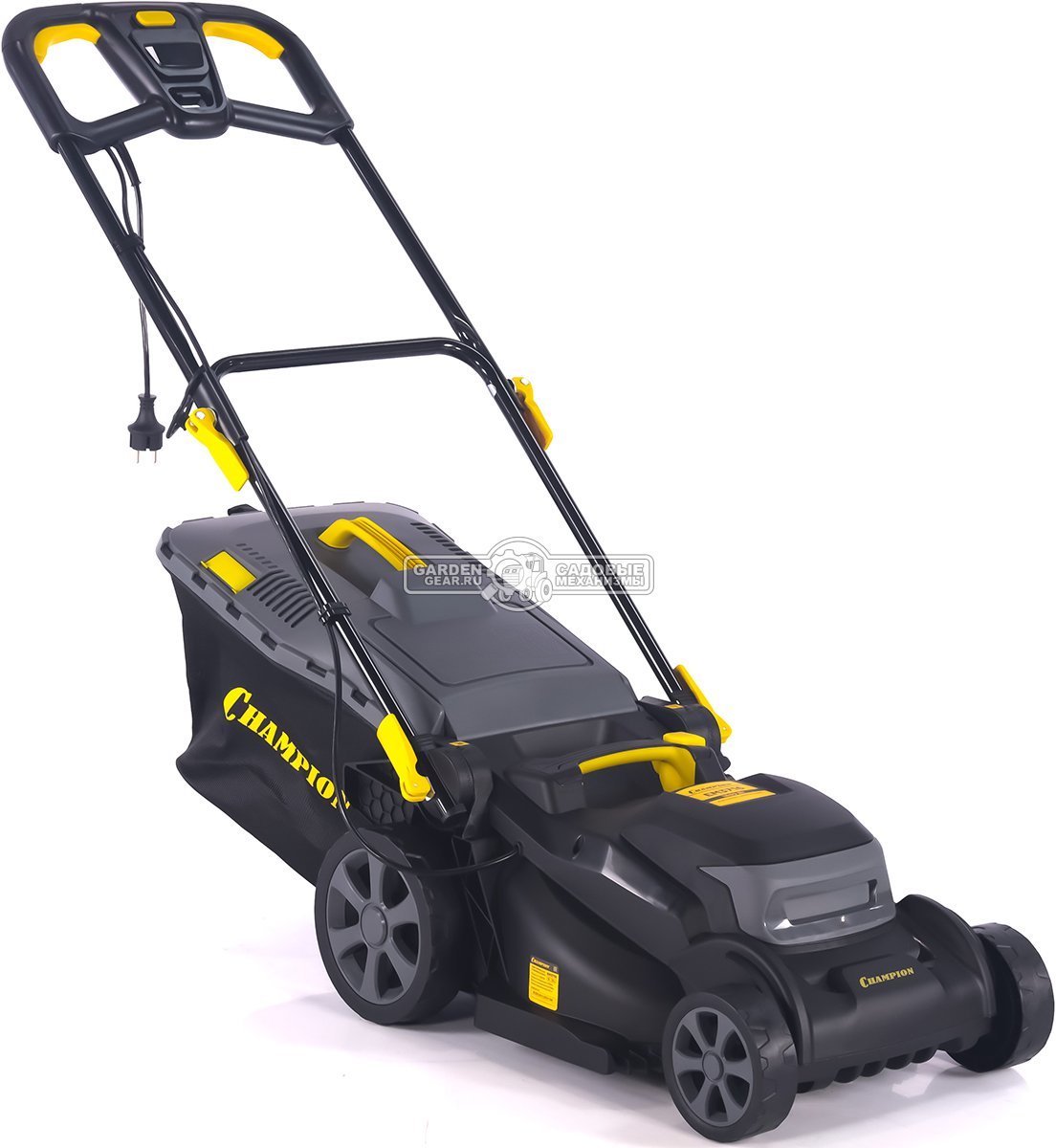 Газонокосилка электрическая Champion EM3716 (PRC, 1600 Вт, 37 см, пластик, 40 л, 13.7 кг)