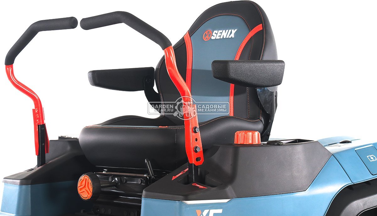 Садовый райдер Senix ZTRX6-M-EU аккумуляторный с 4 АКБ 12 А/ч и ЗУ с нулевым радиусом разворота (PRC, BL 60В, 107 см, 6 слотов для АКБ, LED, 200 кг)