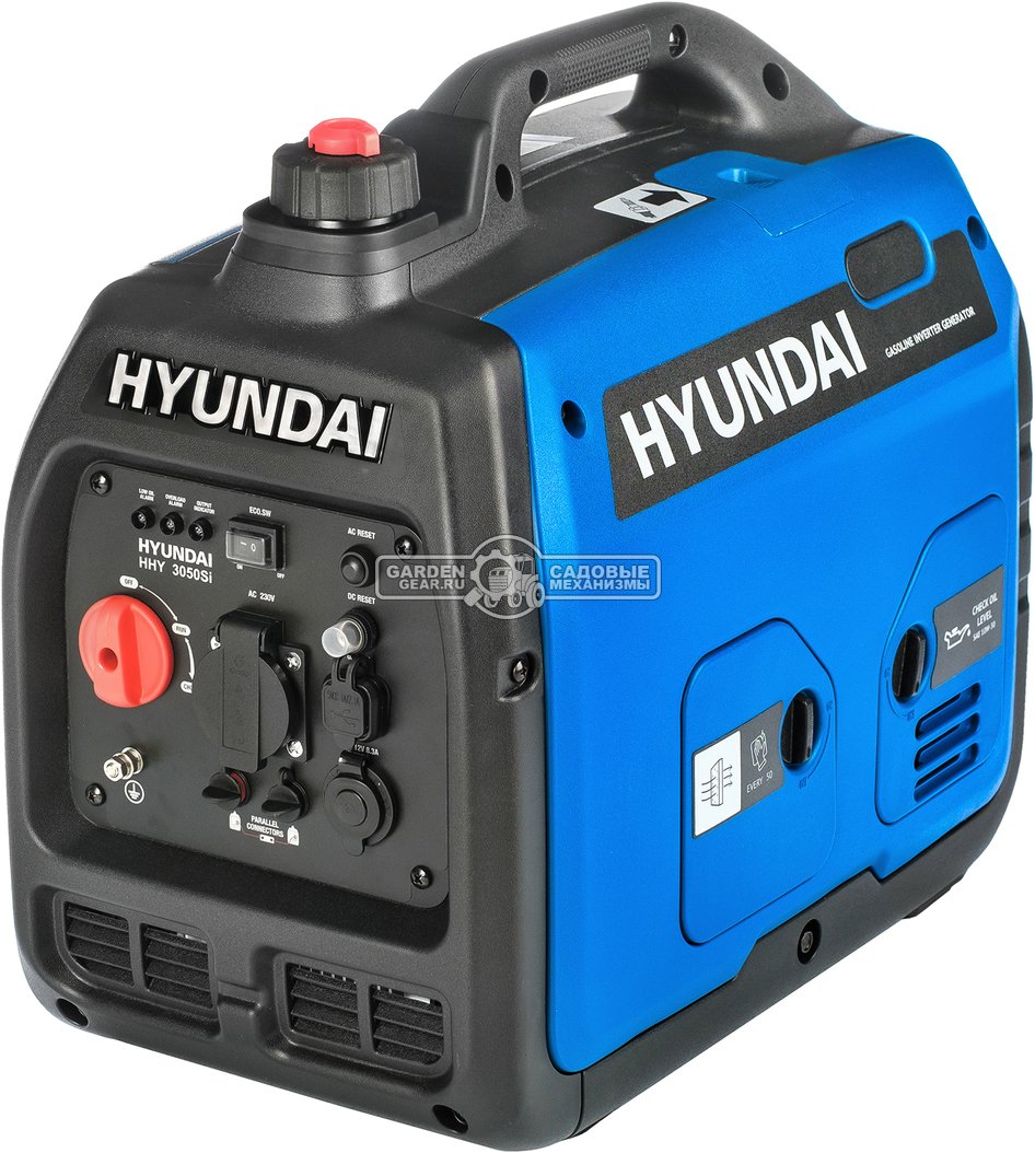 Бензиновый генератор инверторный Hyundai HHY 3050Si (PRC, Hyundai, 145 см3, 3.0/3.3 кВт, 3.7 л, 22 кг)