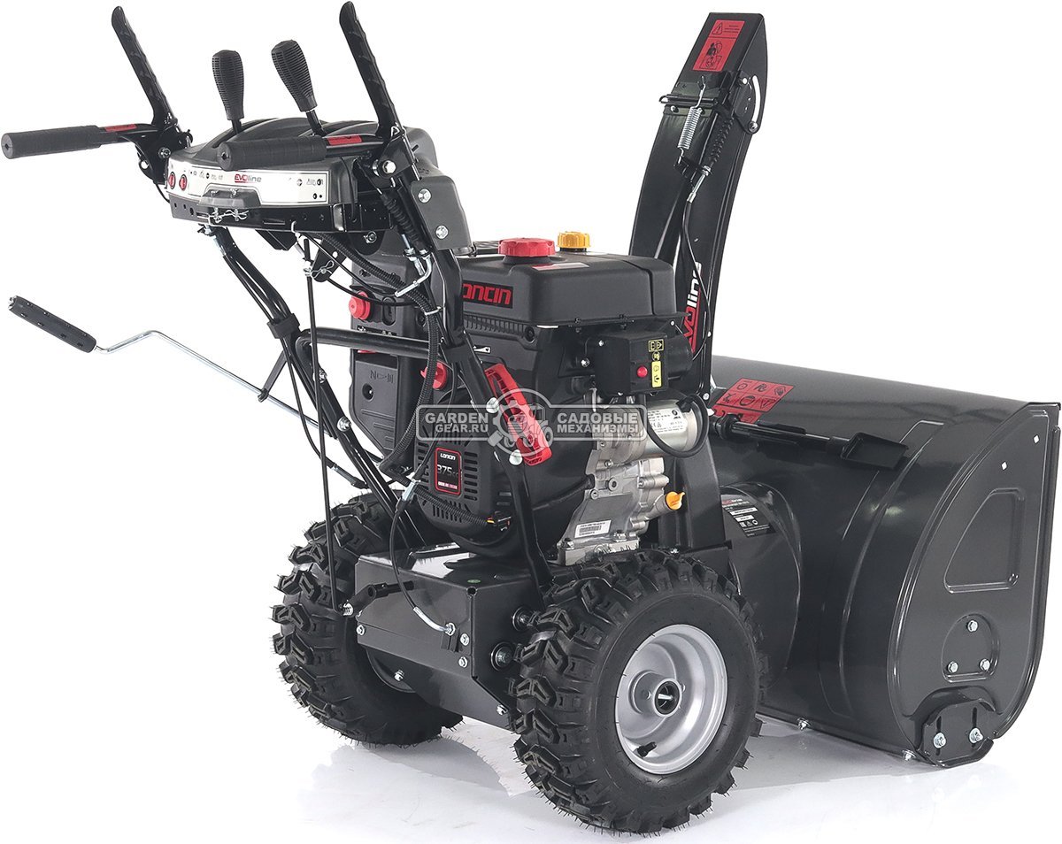 Снегоуборщик Evoline SBG 700 LE (PRC, 70 см, Loncin 383 см3, эл/стартер 220В, фара, автоматич. дифференциал, скорости 6/2, подогрев рукояток,120 кг)