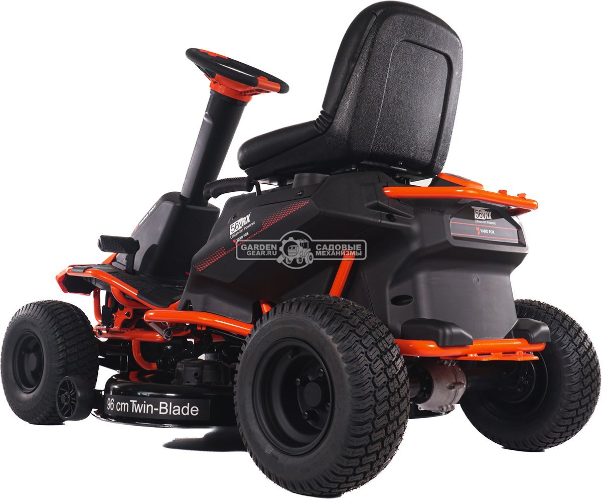 Садовый минирайдер Yard Fox T 96 SB аккумуляторный (PRC, 56В, 50 Ач LFP/Li-ion, 96 см, LED фара, мульчирование, 210 кг)