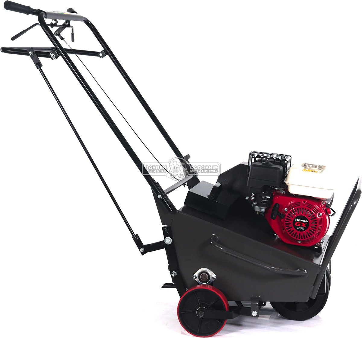 Аэратор бензиновый профессиональный Caiman Aero 55H (RUS, 53 см, Honda GX160, 163 куб.см., сталь, 30 полых шипов, 170 кг.)