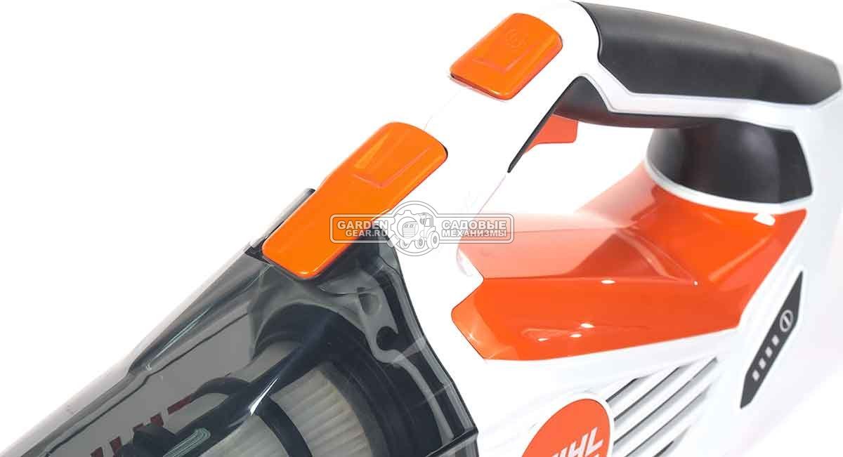 Пылесос аккумуляторный Stihl SEA 20 SET c AS2 и AL1 (PRC, 10,8В, 2,5 Ач, 1020 л/мин, 80 мбар, контейнер 0,75 л, сумка, 1,1 кг.)