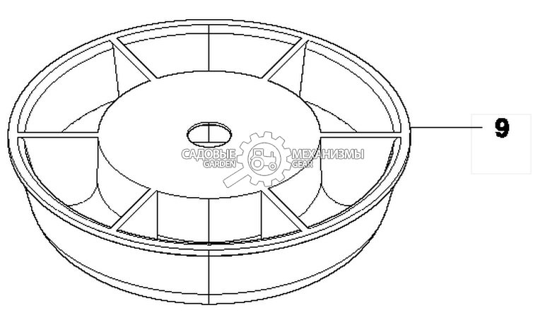 Опорная чашка Husqvarna E1, M10 для бензокос 128R / 129R / 133R / 323R / 324RX / 325R / 327RDX / 524R / 525RX