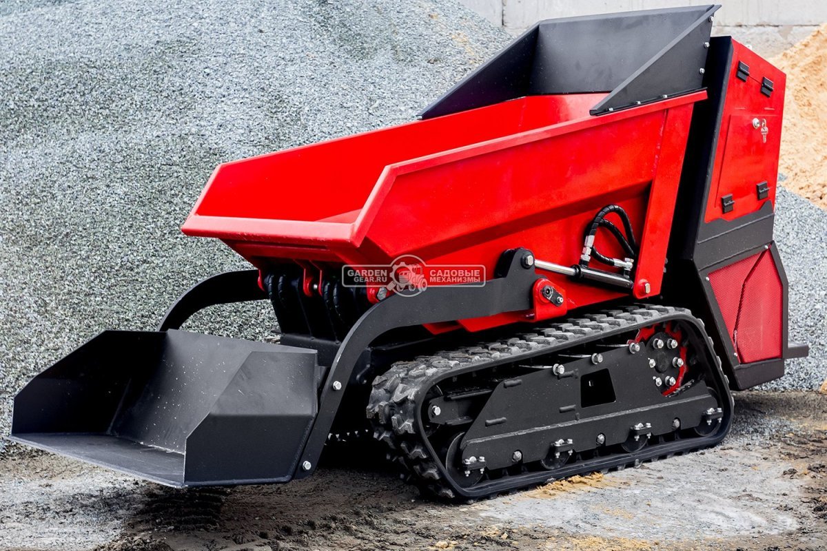 Мини-думпер гусеничный RED RDB-800 Lifan 15 л.с., грузоподъемность до 800 кг., кузов 400 л., 520 кг.