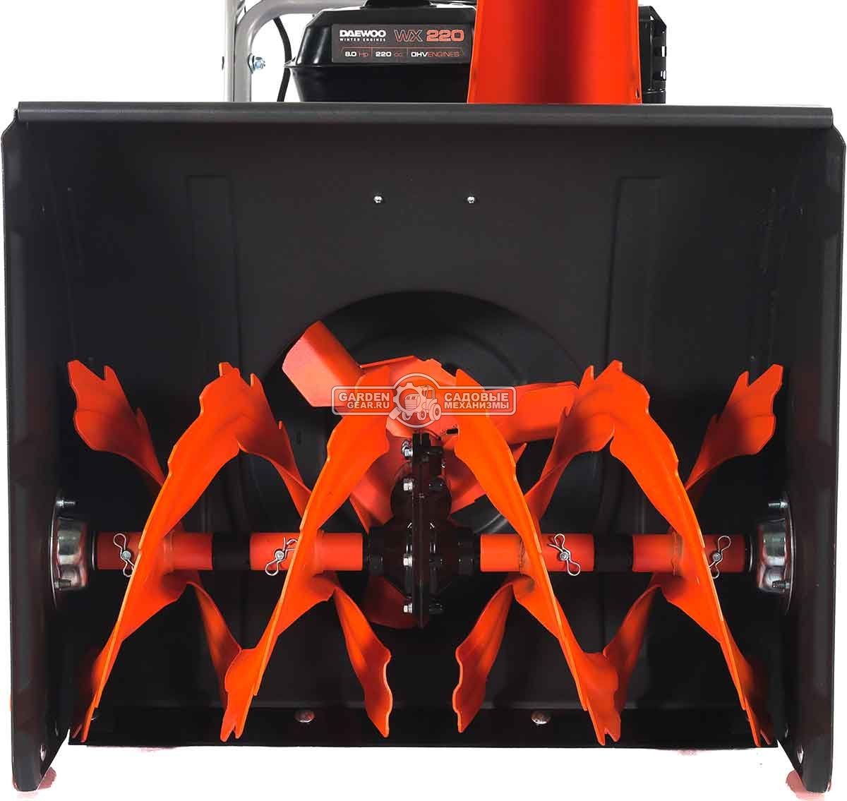 Снегоуборщик Daewoo S 7560 гусеничный (PRC, 61 см., Daewoo, 220 см3, скорости 6/2, фара, 78 кг)