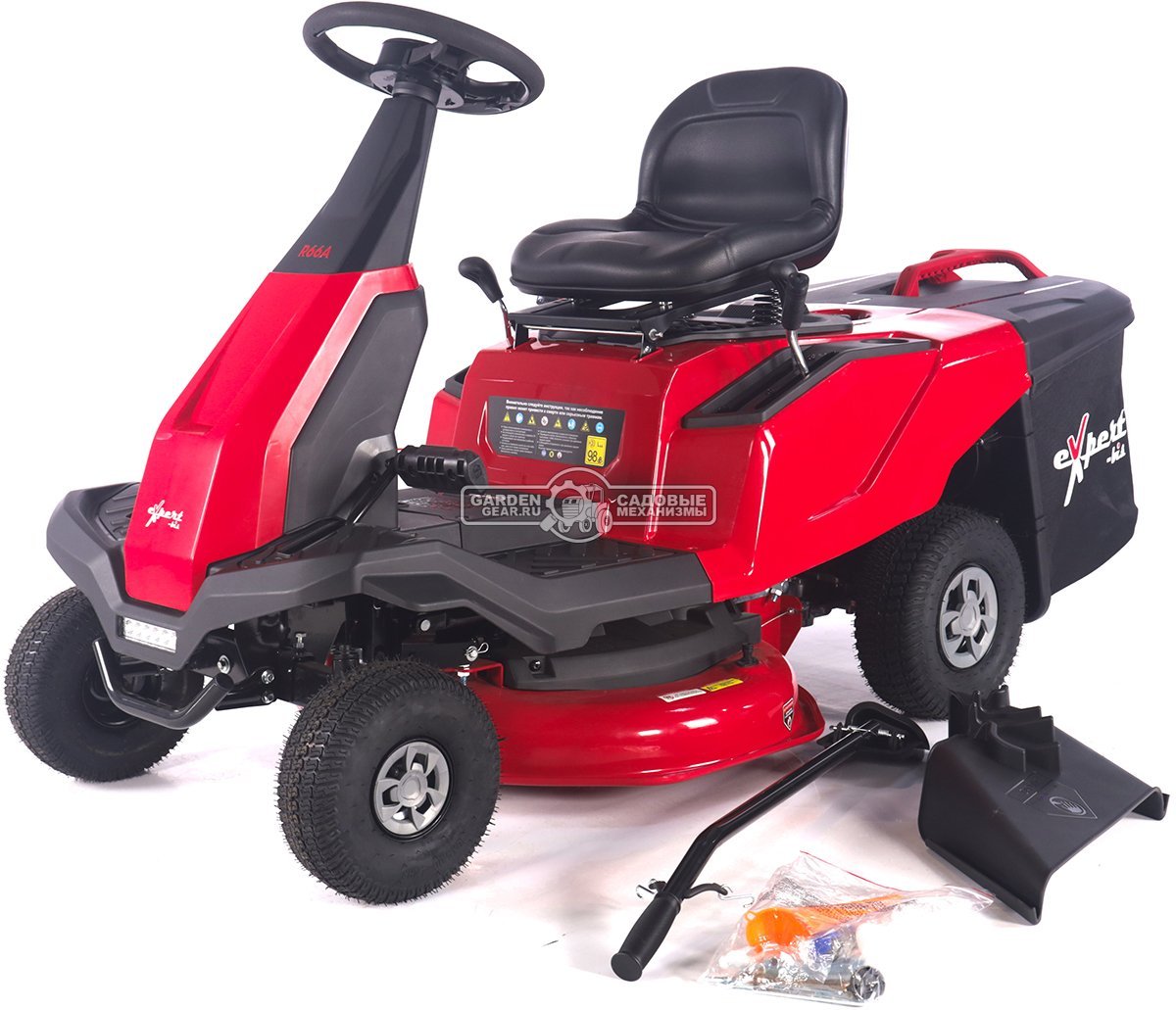 Садовый минирайдер Expert-bis R66A (PRC, 224 куб.см, гидростатика, травосборник 150 л, ширина кошения 66 см, фара, 130 кг)