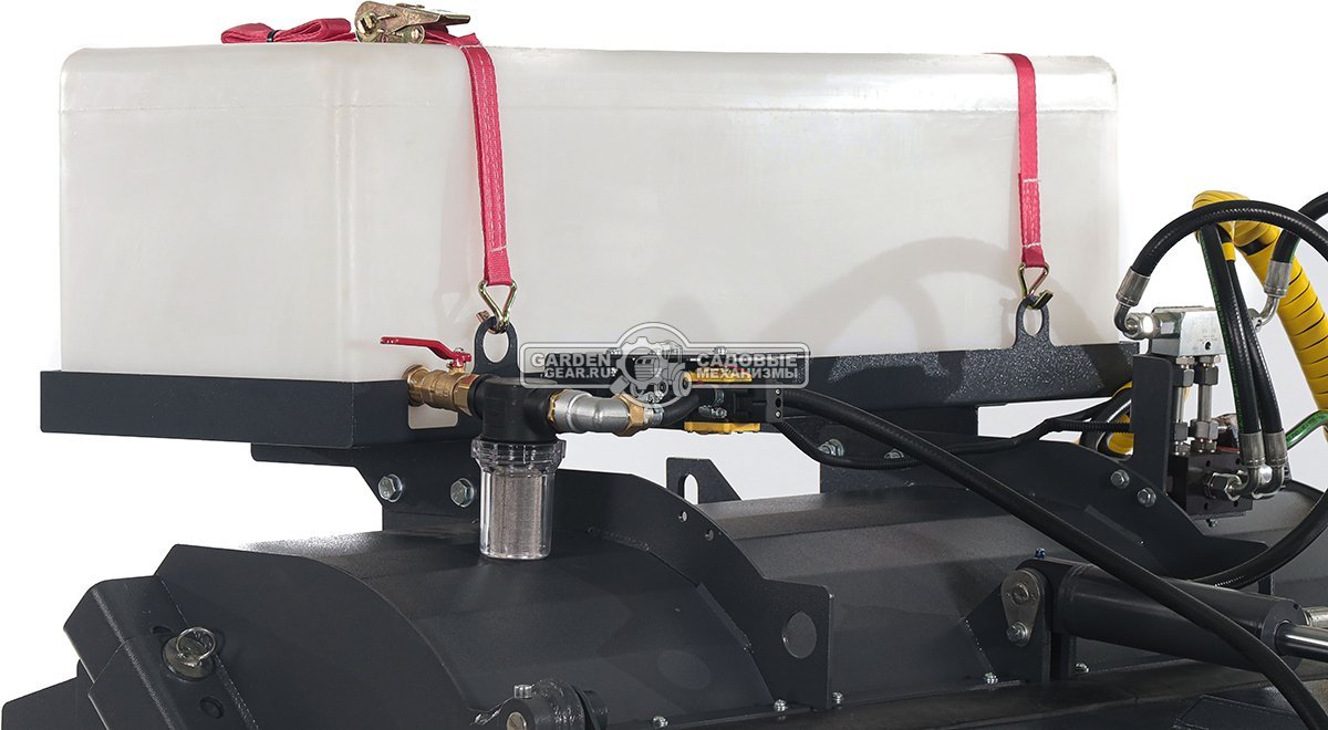 Щетка бункерная Baumech с системой орошения ширина 110 см., объем бункера 100 л., выгрузка гидравлическая, диаметр 400 мм., 180 кг.