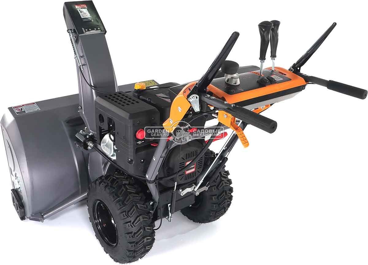 Снегоуборщик Villartec WB1510E (PRC, 107 см, Loncin 420 см3, эл/стартер 220В, фара, подогр. рукояток, разблокир. колес, скорости 6/2, 135 кг)