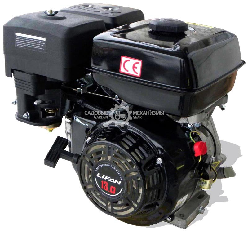 Бензиновый двигатель Lifan 188F (PRC, 13 л.с., 389 см3. диам. 25 мм шпонка, 32 кг)