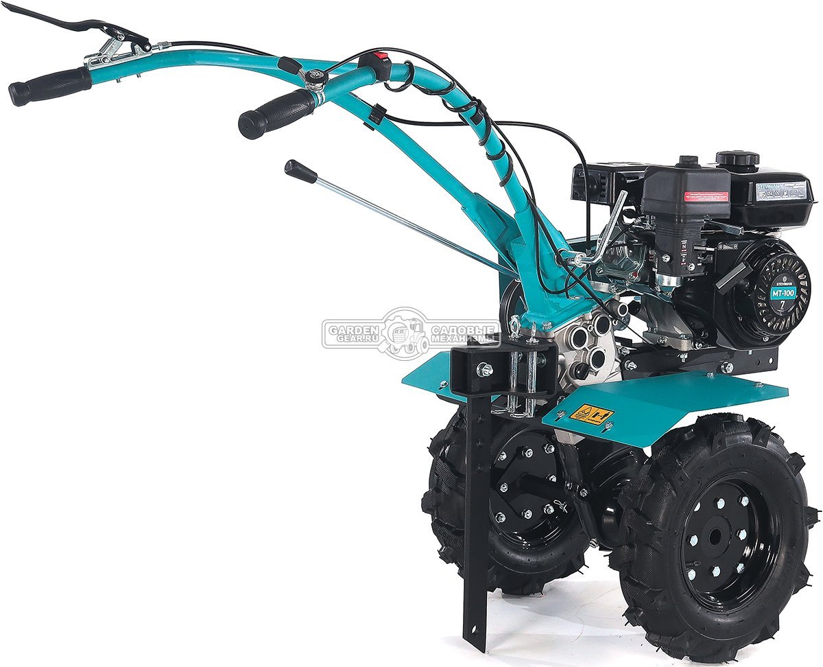 Мотоблок Steviman MT-100 (RUS, колеса 4,00х8, EST 212 см3, 85 см, 2 вперед/1 назад, шкив, 70 кг)