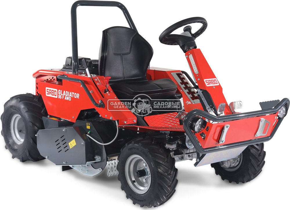 Садовый трактор для высокой травы и работы на склонах SABO GLADIATOR 95 F AWD (GER, B&S Intek 8-44C8, 724 куб.см., 95 см, дифференциал, 388 кг.)