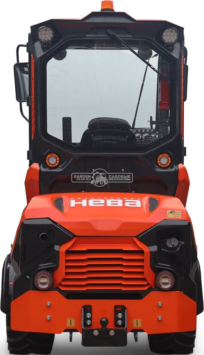 Фронтальный погрузчик Нева с кабиной (RUS, ММЗ-3LDT, 42 л.с., 60 л/мин, грузоподъемность 1200 кг, 2100 кг)