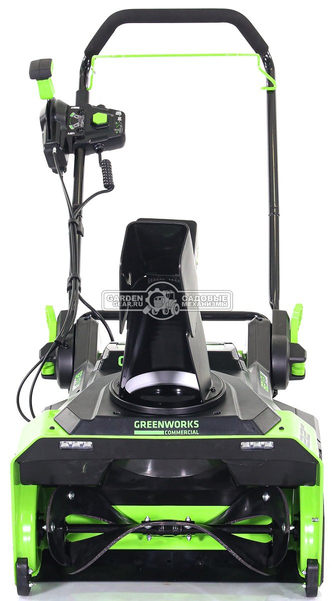 Снегоуборщик аккумуляторный GreenWorks GD82ST без АКБ и ЗУ (PRC, BL 82В, ширина 56 см, 2 слота для АКБ, фара, 25 кг)