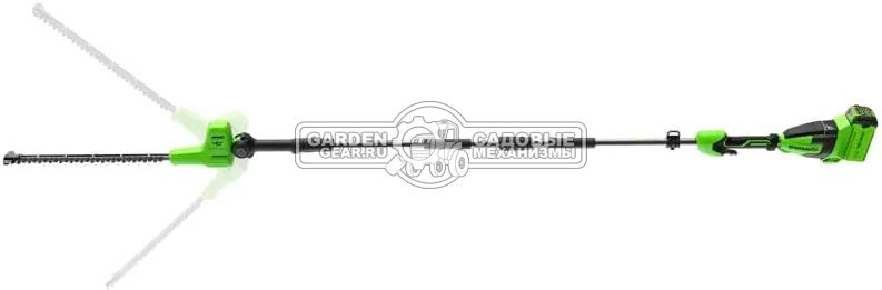 Кусторез аккумуляторный штанговый GreenWorks G40PH511 без АКБ и ЗУ (PRC, 40В, 51 см, шаг 28 мм, штанга 2.7 м, 3.95 кг)