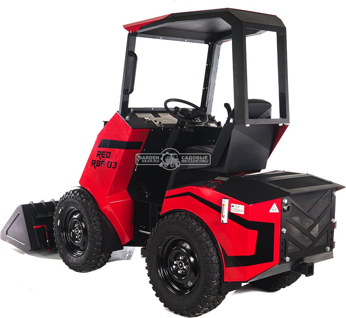 Мини-погрузчик шарнирно сочленённый RED RBF-03 Zongshen GB750EFI 30 л.с., грузоподъемность до 700 кг., ковш 150 л., 1270 кг.