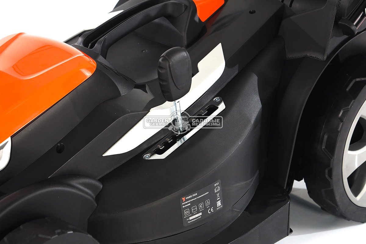 Газонокосилка аккумуляторная Yard Fox EL4045B SET с АКБ 4.0 А/ч и ЗУ (PRC, BL 40В, пластик, 34 см, 45 л, 10 кг)