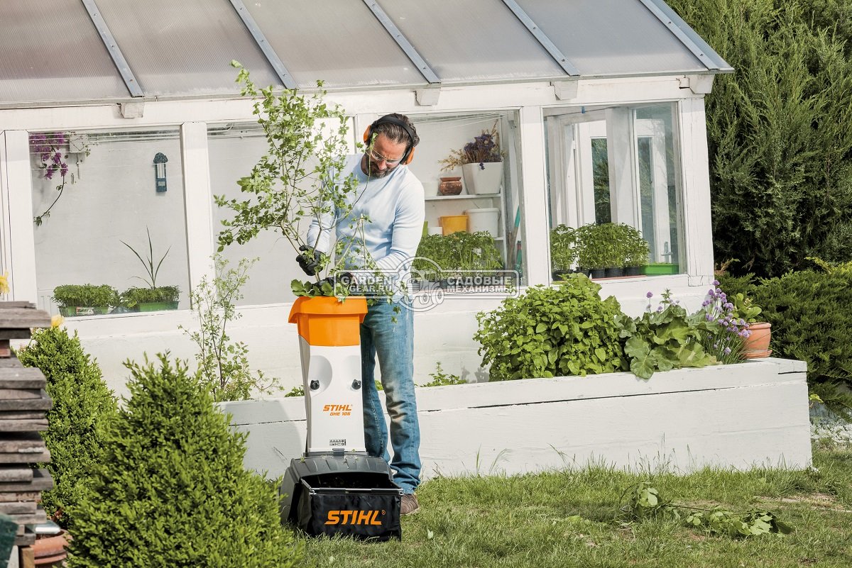 Садовый измельчитель веток электрический Stihl GHE 105.0 (AUT, 2200 Вт., ветки до 35 мм., 19 кг.)