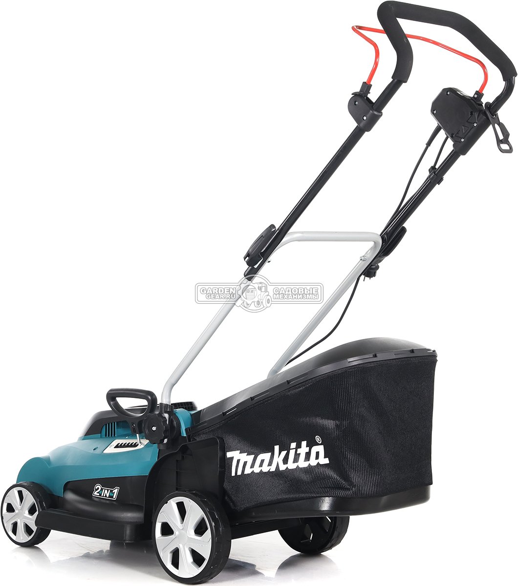 Газонокосилка электрическая Makita ELM4120 (PRC, 1600 Вт, 41 см, 45 л., пластик, 14.5 кг)