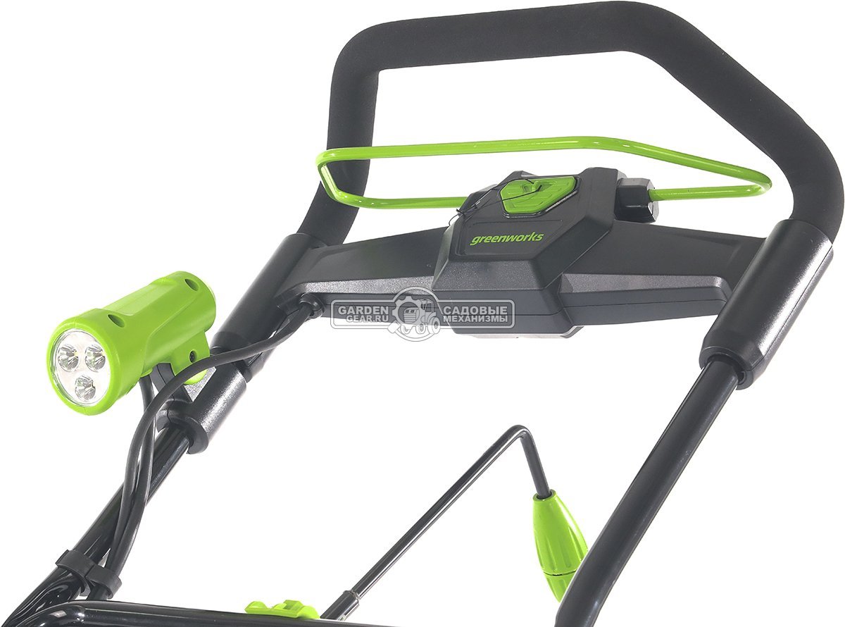Снегоуборщик аккумуляторный GreenWorks GD40ST без АКБ и ЗУ (PRC, BL 40В, ширина 51 см, фара, 15 кг)
