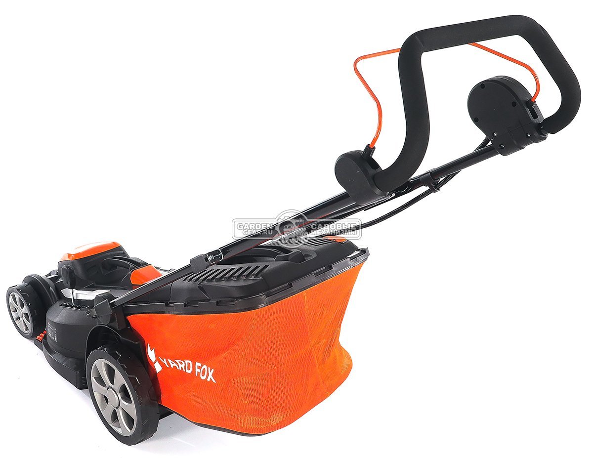 Газонокосилка аккумуляторная Yard Fox EL4045B SET с АКБ 4.0 А/ч и ЗУ (PRC, BL 40В, пластик, 34 см, 45 л, 10 кг)