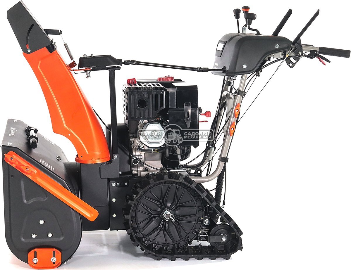 Снегоуборщик Daewoo DAST 430 гусеничный (PRC, 76 см, Daewoo WXE 350, 310 см3, запуск от аккумулятора, фара, гусеницы Arctic track, 125 кг.)