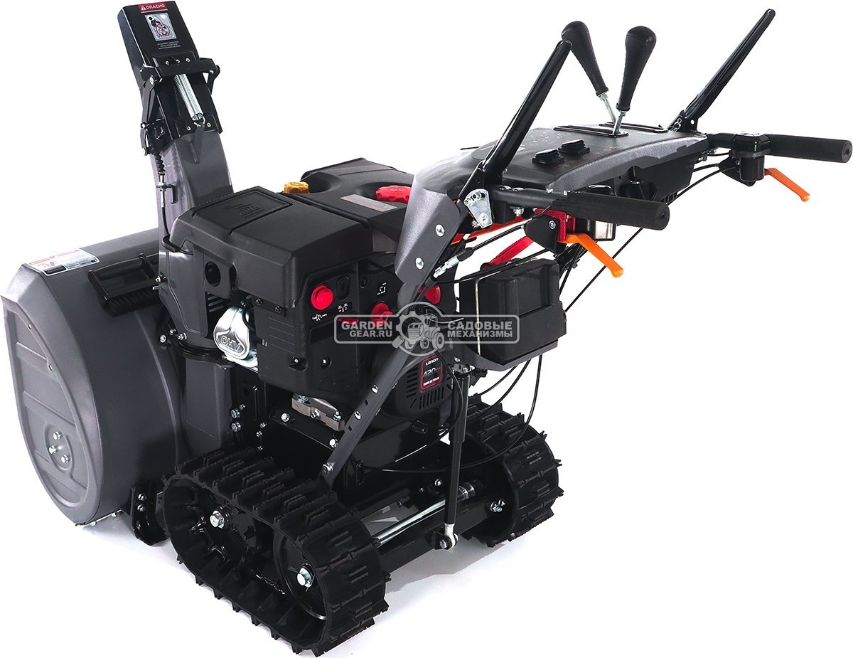 Снегоуборщик Villartec WB1576ET Hydro гусеничный (PRC, 76 см, Loncin 420 см3, эл/стартер от АКБ 12В, дифференциал, фара, 141 кг)