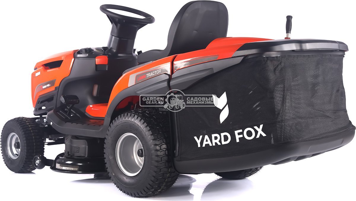 Садовый трактор Yard Fox Optima T 86 RBH (PRC, Loncin 432 куб.см., гидростатика, травосборник 260 л, ширина кошения 86 см, 190 кг)