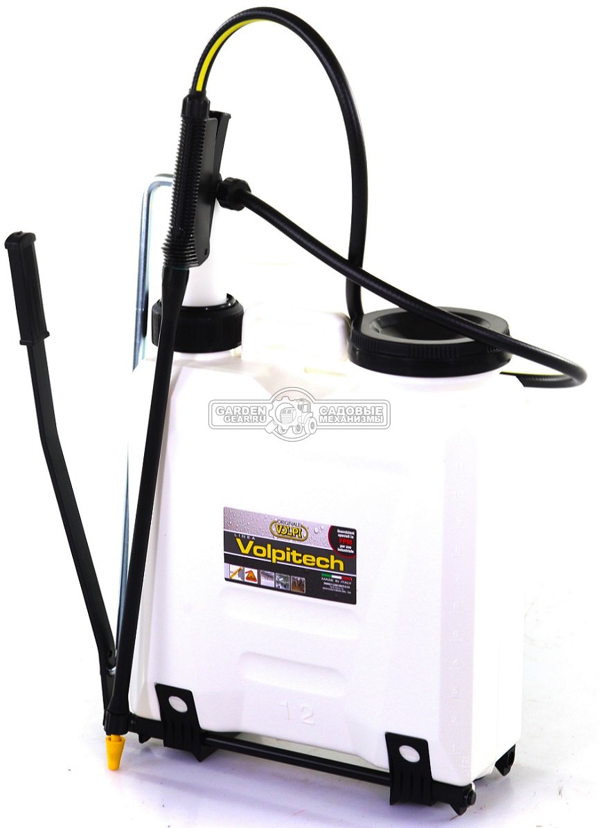 Опрыскиватель ранцевый Volpi Volpitech 12 (ITA, 12 л., 6 бар, телескопическая штанга 1,1 м., пластиковая помпа, 3,4 кг.)