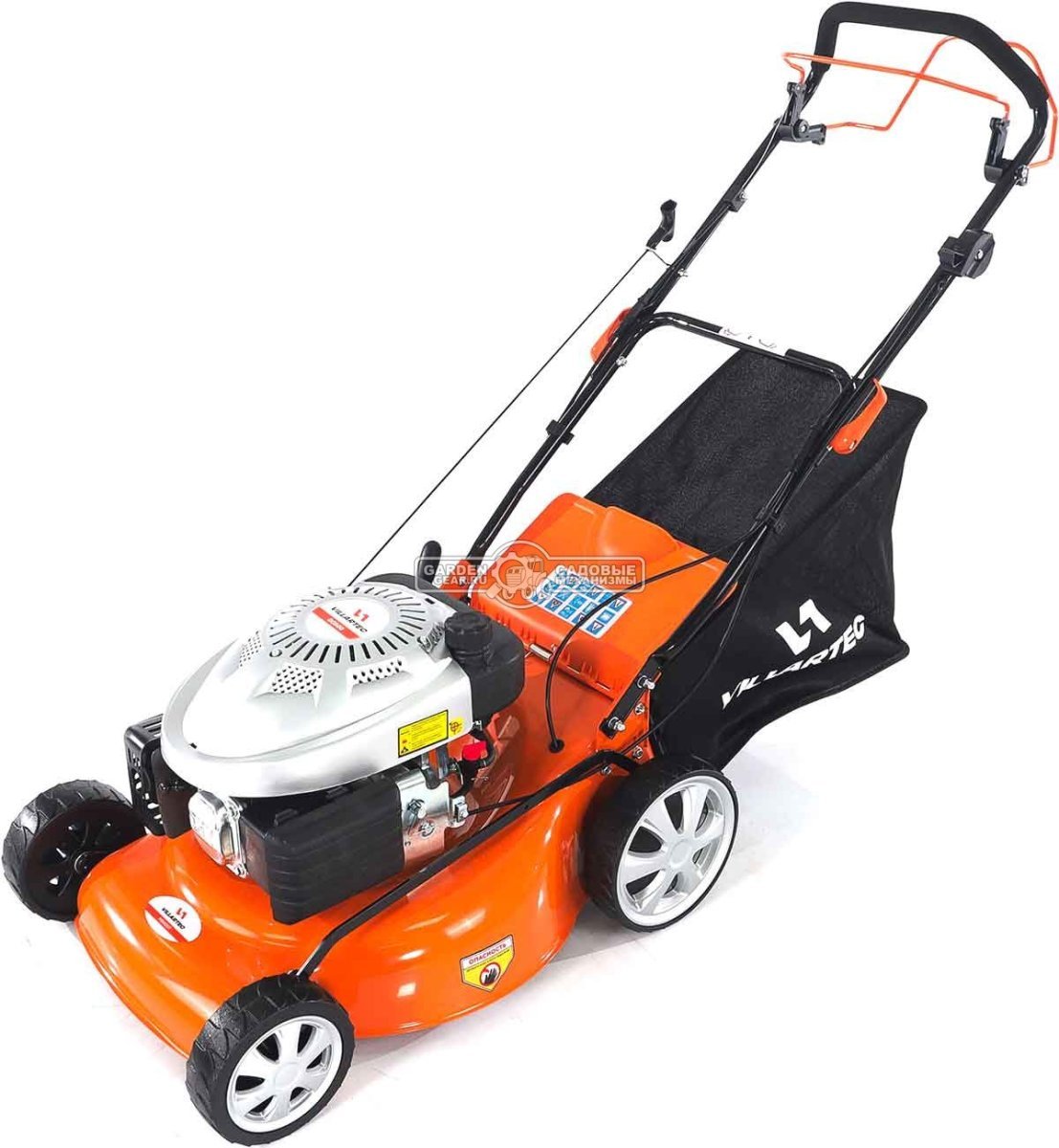 Газонокосилка бензиновая Villartec MB 4051T (PRC, 51 см, 173 см3, сталь, 3 в 1, 65 л, 36.5 кг)