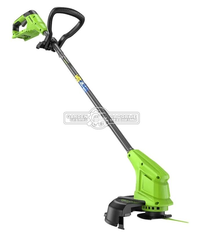 Триммер аккумуляторный GreenWorks G24LT251 с АКБ 2 А/ч и ЗУ (PRC, 24В, пласт. нож, 1.85 кг)