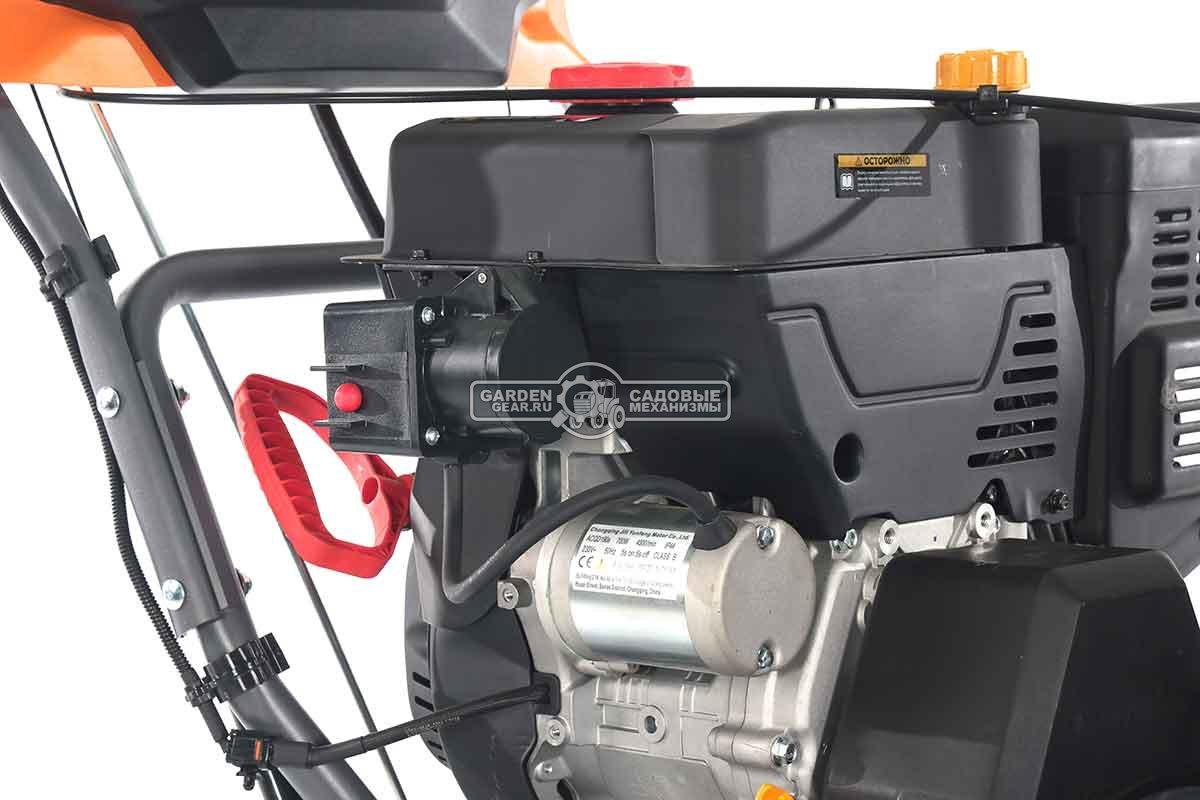 Снегоуборщик Villartec WB1387ET гусеничный (PRC, 86 см, Loncin 375 см3, эл/стартер 220В, фара, подогр. рукояток, 3-х угольные гусеницы, 141 кг)