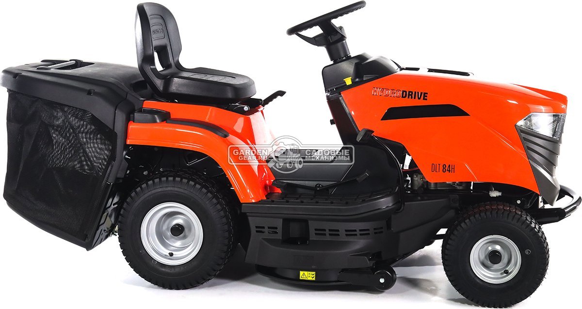 Садовый трактор Daewoo DLT 84H (PRC, Stiga ST400, 414 куб.см., гидростатика, ширина кошения 84 см, травосборник 200 л, мульчирование, 188 кг)