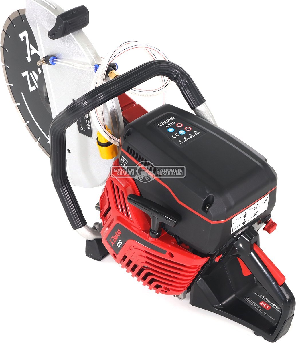 Бензорез ZimAni K 770 14" Red Line (PRC, 74 см3, 3,8 кВт/5,0 л.с., диаметр круга 350 мм, глубина реза 125 мм, 10,1 кг.)