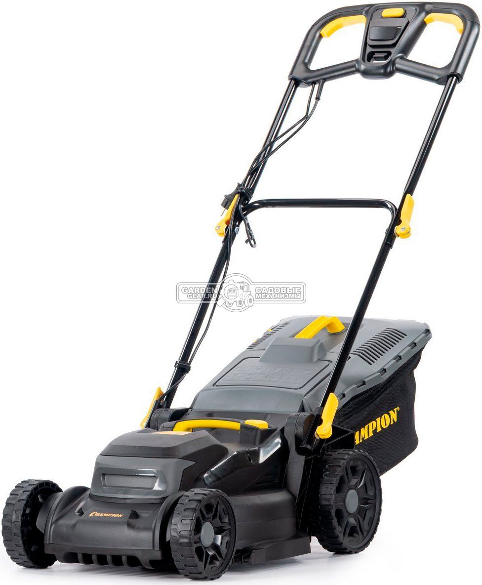 Газонокосилка электрическая Champion EM4018 (PRC, 1800 Вт, 40 см, пластик, 40 л, мульчирование, 16.4 кг)