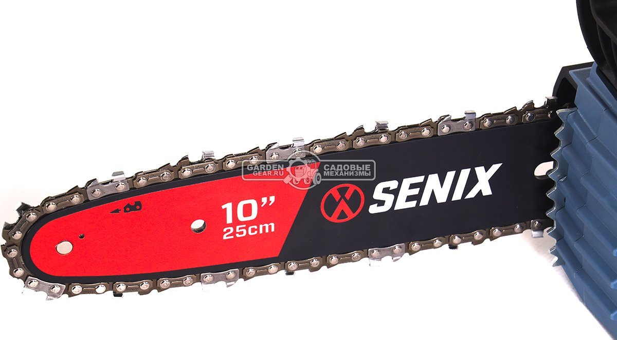 Пила аккумуляторная цепная Senix CSX2-M1-EU 10" с АКБ 4 А/ч и ЗУ (PRC, BL 20В, 3/8",1.1 мм, 40E, 3.2 кг)