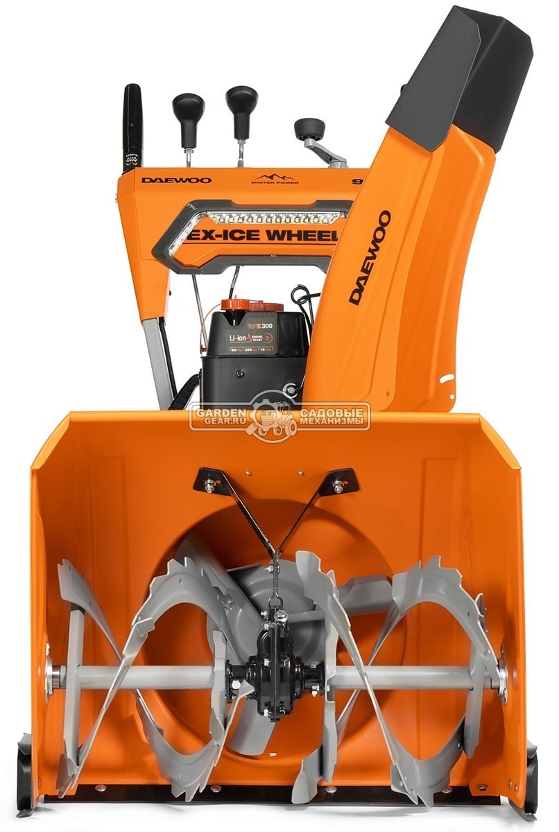 Снегоуборщик Daewoo DAST 9070 (LCT) (PRC, 67 см., Daewoo WXE300, 260 куб.см., запуск от аккумулятора, скорости 5/2, колеса EX-ICE, 114 кг.)