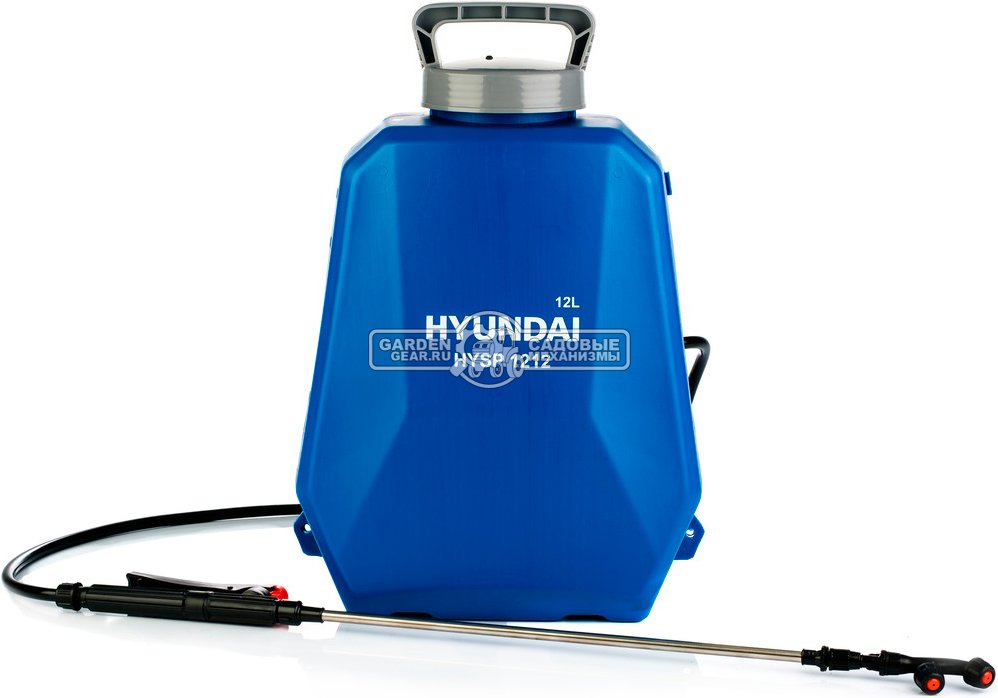 Опрыскиватель аккумуляторный Hyundai HYSP 1212 (PRC, Pb, 12В/8.0 Ач, 12 л, 4 Бар, 2.5 л/мин, ранцевый ремень, 5.4 кг)