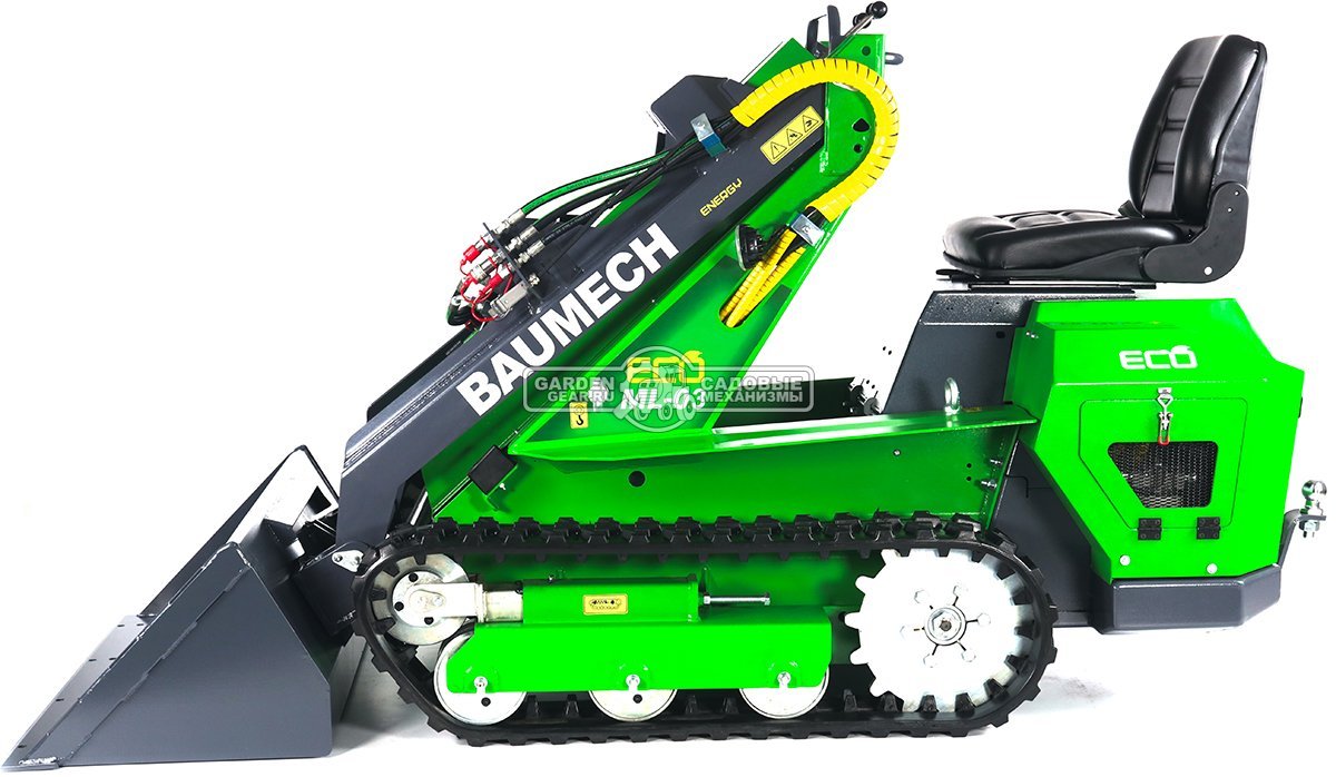 Универсальная машина мини-погрузчик Baumech ML-03 Eco + ковш универсальный 110 см., с электродвигателем