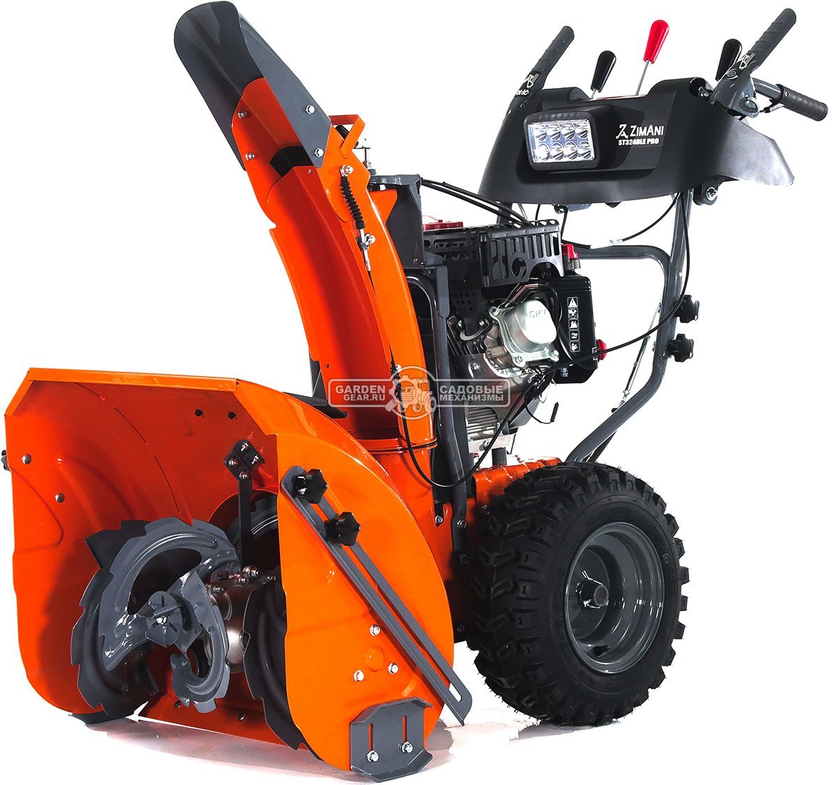 Снегоуборщик ZimAni ST324DLE PRO Quattro Auger (PRC, 61 см, LCT Snow Storm 254 см3, эл/стартер 220В, LED фара, AutoTurn, скорости 6/2, 98 кг.)