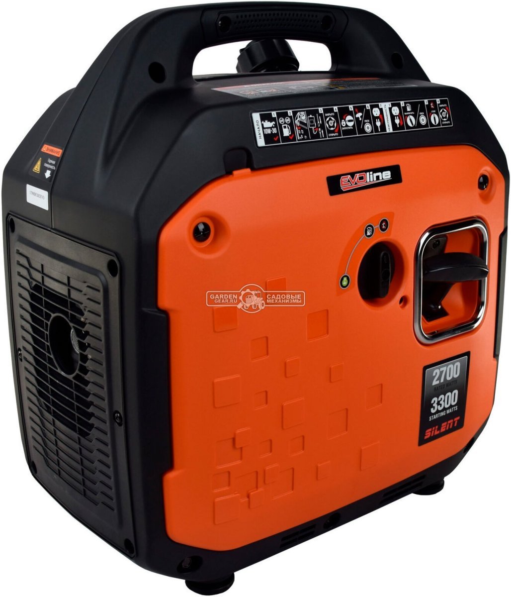 Бензиновый генератор инверторный EVOline BQH 3300 E с электрозапуском (PRC, 165 см3, 2.9/2.7 кВт, 6.5 л, 22 кг)